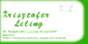 krisztofer liling business card